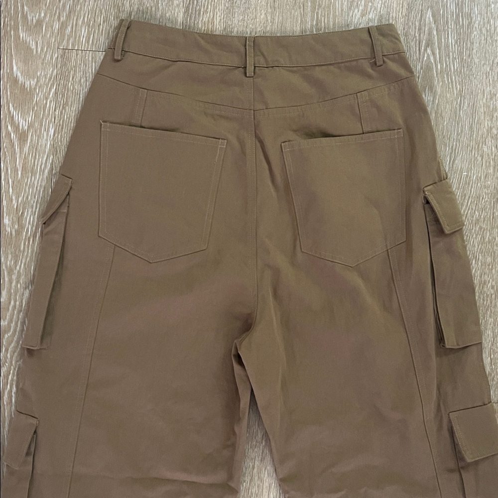 Anthropologie Molly King x Bayse wide Leg Loose Cargo Pants Army Olive Green M - Picture 9 of 14
